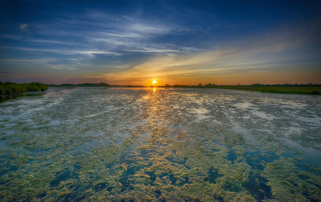 Обои картинки фото природа, восходы, закаты, простор