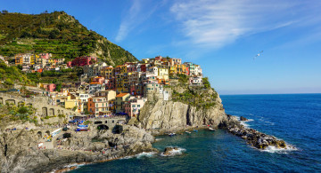 обоя города, амальфийское и лигурийское побережье , италия, простор