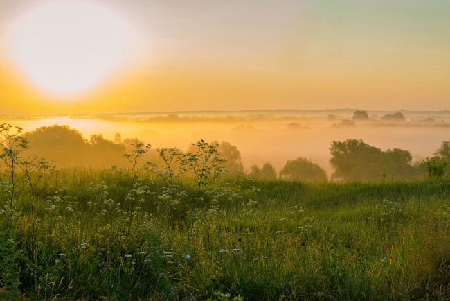 Обои картинки фото природа, восходы, закаты, простор