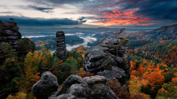Картинка природа горы саксонская швейцария германия