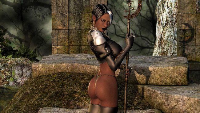 Обои картинки фото 3д графика, фантазия , fantasy, девушка, фон, униформа