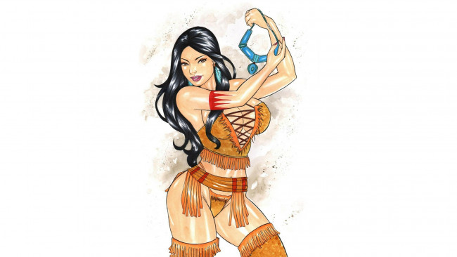 Обои картинки фото рисованное, elberty oliveira, девушка, фон, взгляд, униформа