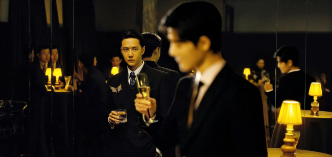 Обои картинки фото разное, компьютерный дизайн, ван, ибо, сяо, чжань, бокалы, прием