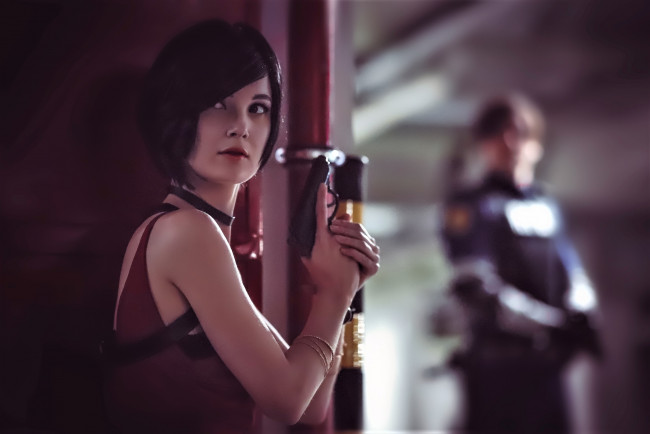 Обои картинки фото девушки, ксана станкевич, образ, пистолет