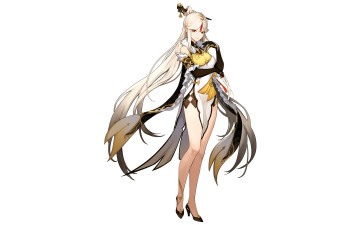 Картинка аниме genshin+impact девушка форма волосы