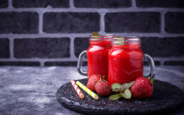 обоя еда, напитки, смузи, клубничный