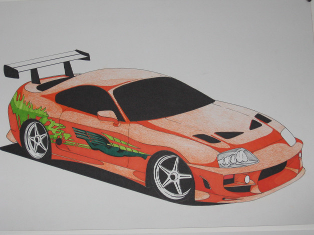 Обои картинки фото рисованные, авто, мото