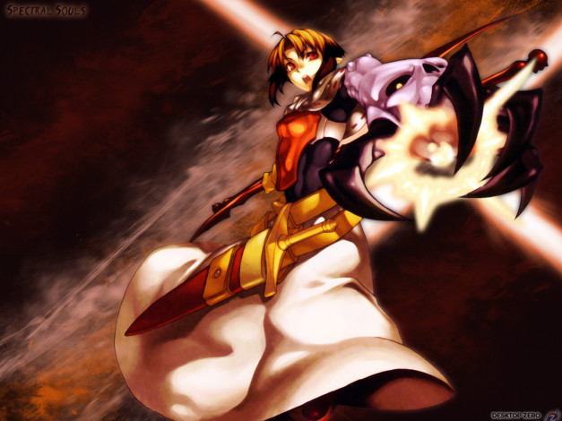 Обои картинки фото аниме, weapon, blood, technology