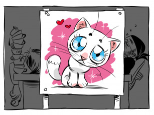 Картинка рисованные животные коты