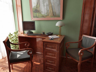 обоя интерьер, кабинет, библиотека, офис