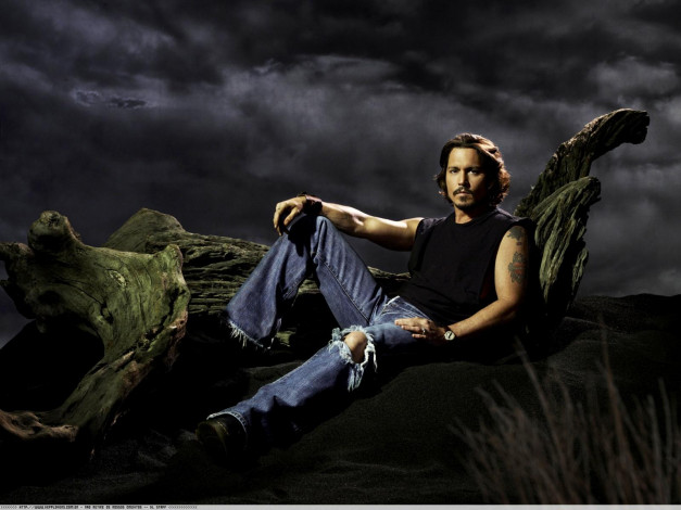 Обои картинки фото johnny, depp, мужчины