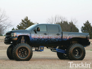 Картинка 2008 chevy silverado 2500 freestylin hd автомобили custom pick up