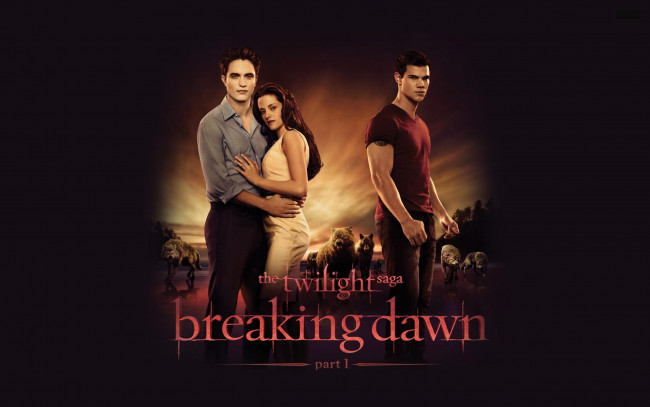 Обои картинки фото the, twilight, saga, breaking, dawn, part, кино, фильмы, оборотень, волк, вампир, рассвет