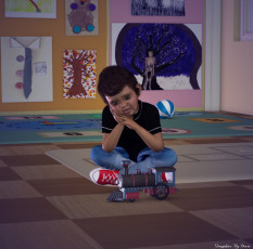 Картинка 3д графика people люди i am a special child