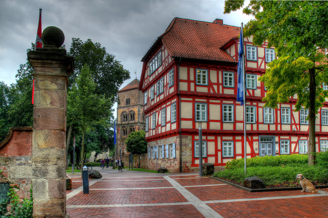 Обои картинки фото германия, оппенау, города, улицы, площади, набережные, дома, улица, деревья