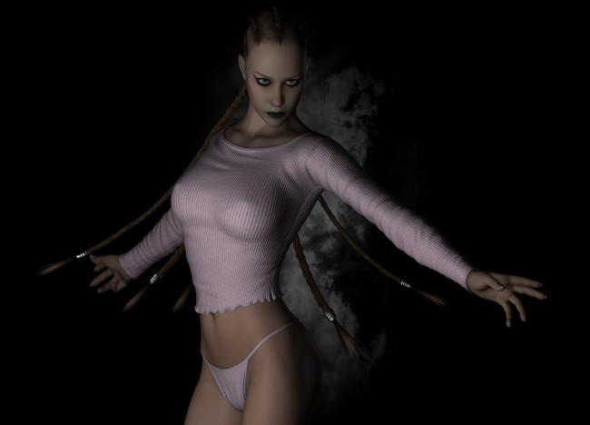 Обои картинки фото 3д, графика, people, люди, on, her, wings