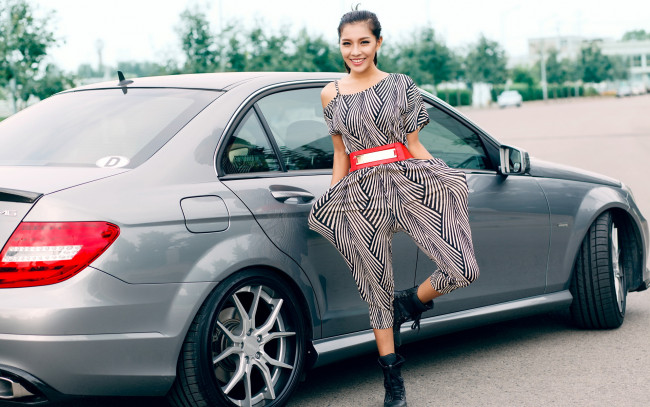 Обои картинки фото автомобили, авто, девушками, азиатка, автомобиль, девушка