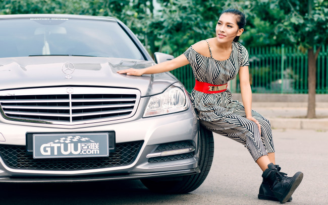 Обои картинки фото автомобили, авто, девушками, девушка, азиатка, автомобиль