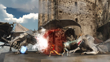 Картинка 3д+графика существа+ creatures драка воины драконы