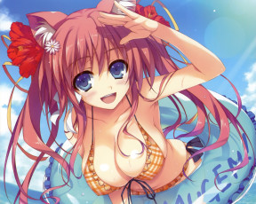 Картинка аниме unknown +другое ушки девушка лето tomose shunsaku