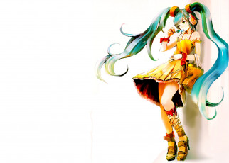 Картинка аниме vocaloid девушка фон so-bin hatsune miku арт