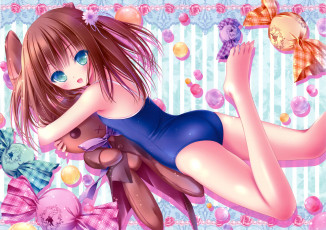 Картинка comic+party аниме девушка фон взгляд