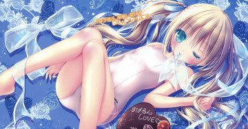 обоя comic party, аниме, взгляд, девушка, фон