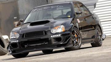 Картинка автомобили subaru тюнинг темная субару impreza