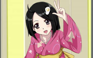 Картинка аниме unknown +другое фон взгляд девушка