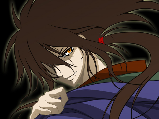 Обои картинки фото аниме, nurarihyon no mago, арт, парень, шатен, взгляд