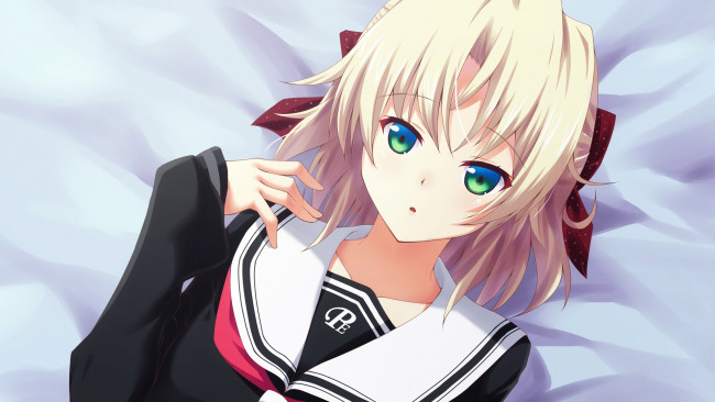 Обои картинки фото аниме, memories off, ame, wa, agattano, взгляд, девочка, kagamigawa, noelle, memories, off, 6