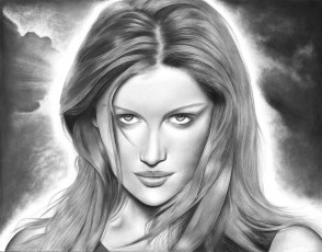 Картинка laetitia+casta рисованное люди девушка фон взгляд портрет модель актриса знаменитость