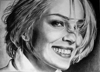 Картинка sharon+stown рисованное люди девушка фон взгляд улыбка актриса знаменитость