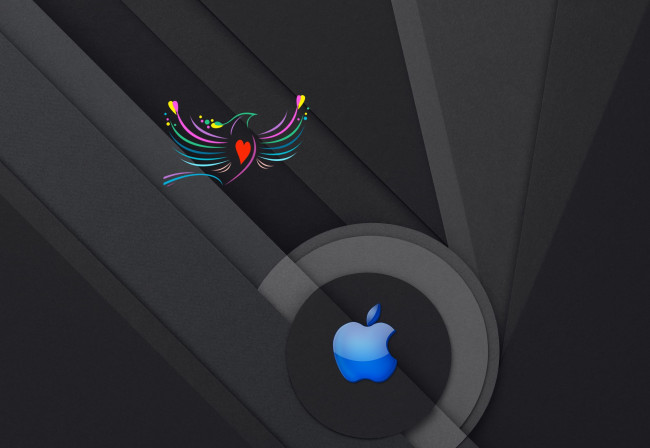 Обои картинки фото компьютеры, apple, логотип, фон