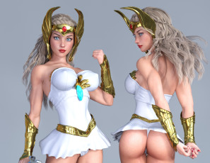 Картинка 3д+графика фантазия+ fantasy девушка взгляд фон