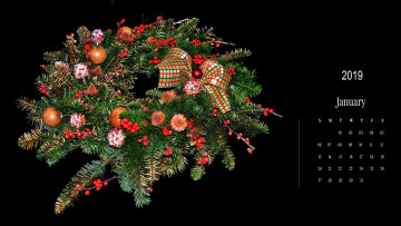 Картинка календари праздники +салюты черный фон венок