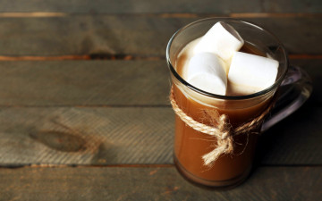 Картинка еда кофе +кофейные+зёрна напиток маршмеллоу