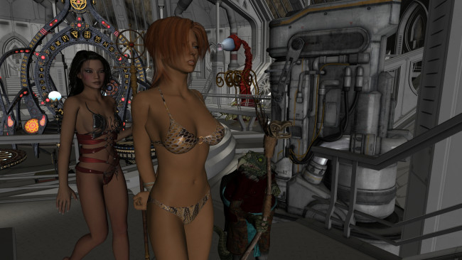 Обои картинки фото 3д графика, фантазия , fantasy, взгляд, девушка, фон