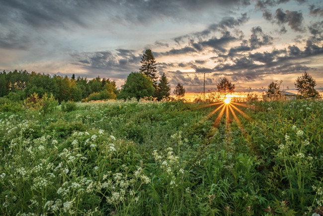 Обои картинки фото природа, восходы, закаты, простор