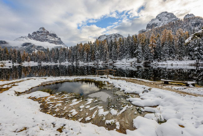 Обои картинки фото природа, зима, простор