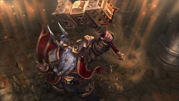 Картинка видео+игры dota+2 молот гном фон латы