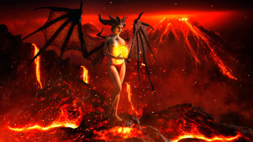 Картинка 3д+графика фантазия+ fantasy демонесса