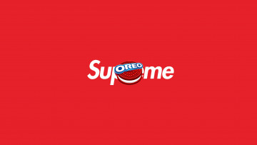 обоя бренды, - другое, печенье, supreme, oreo, красный, фон, бренд