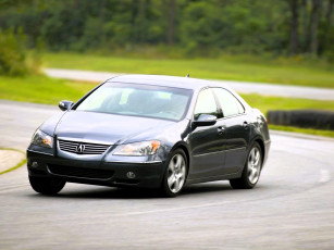 обоя автомобили, acura, серый, дорога, повороты, лес