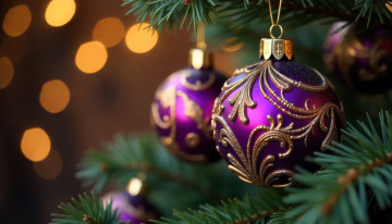 обоя праздничные, шары, новогодняя