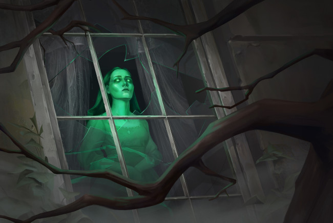 Обои картинки фото фэнтези, призраки, призрак, девушка