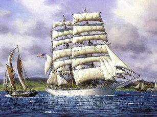 Картинка mark myers the kaiulani off diamond head корабли рисованные