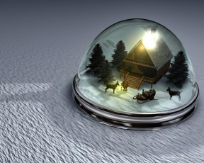 Картинка праздничные 3д графика новый год