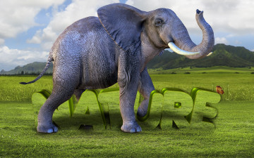 Картинка 3д графика animals животные