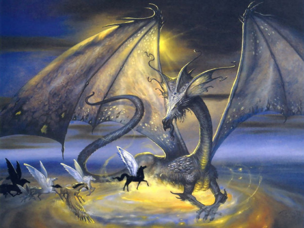 Обои картинки фото фэнтези, драконы